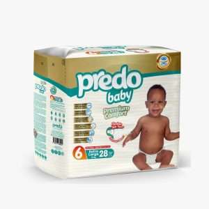 Predo Baby Diaper, Premium Comfort, Size-6,Extra Large (15Kg Plus),28pc/